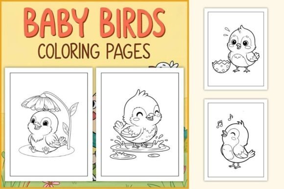 Baby Birds Coloring Pages for Kids