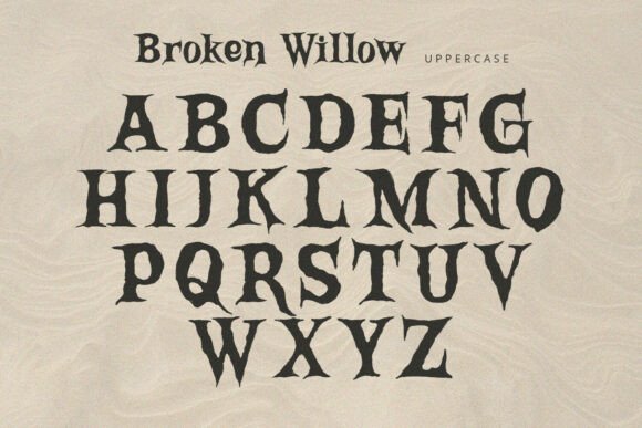 Broken Willow Font - Preview 6
