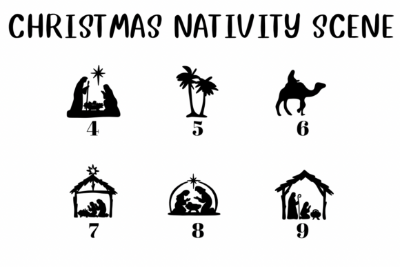 Christmas Nativity Scene Font - Preview 3
