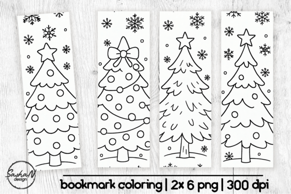 Christmas Tree Coloring Bookmark