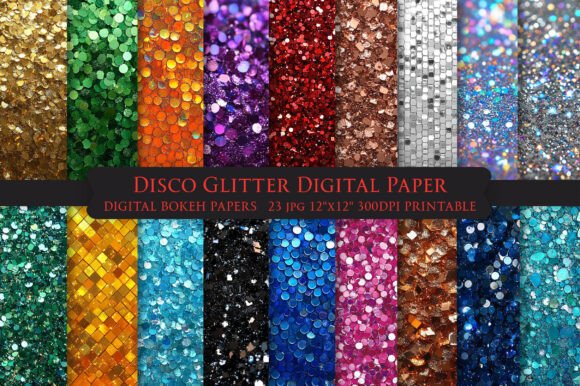 Disco Glitter Digital Paper