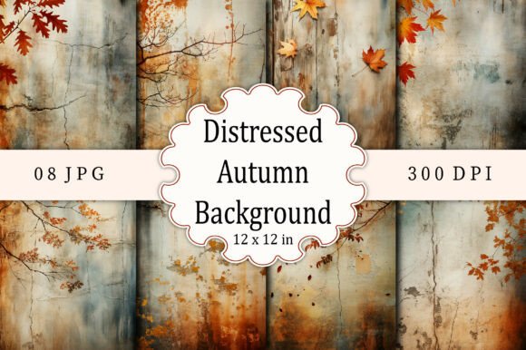 Distressed Autumn Background Digital