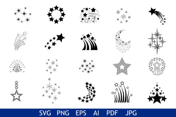 Elegant Decorative Star Icon Set