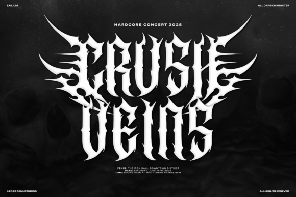 Exilium Font font preview - 2