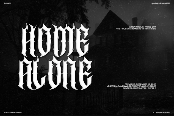 Exilium Font font preview - 3