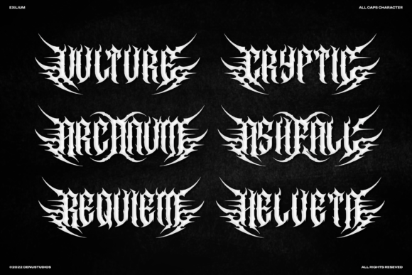 Exilium Font font preview - 4