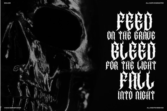 Exilium Font font preview - 5