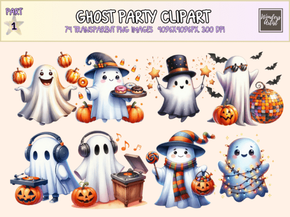 Ghost Party Clipart