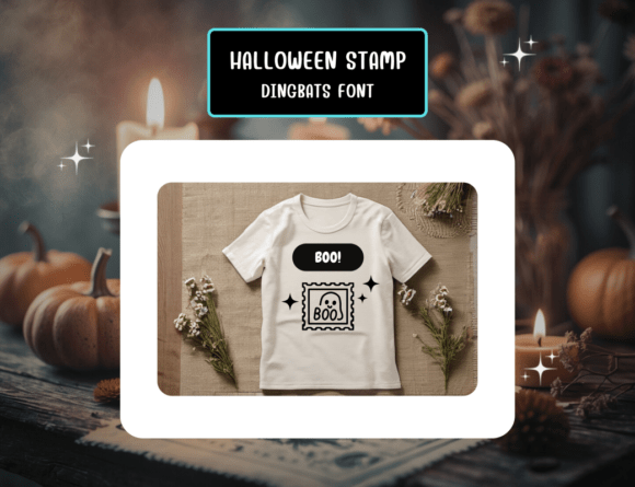 Halloween Stamp Font PNG with transparent background - Preview 5