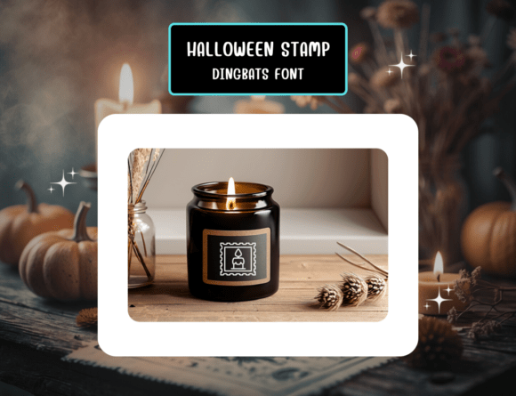 Halloween Stamp Font PNG with transparent background - Preview 6