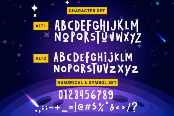 High Star Font PNG with transparent background - Preview 1