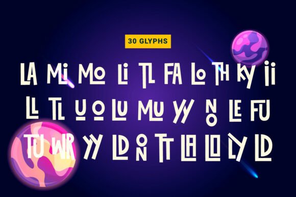 High Star Font PNG with transparent background - Preview 3
