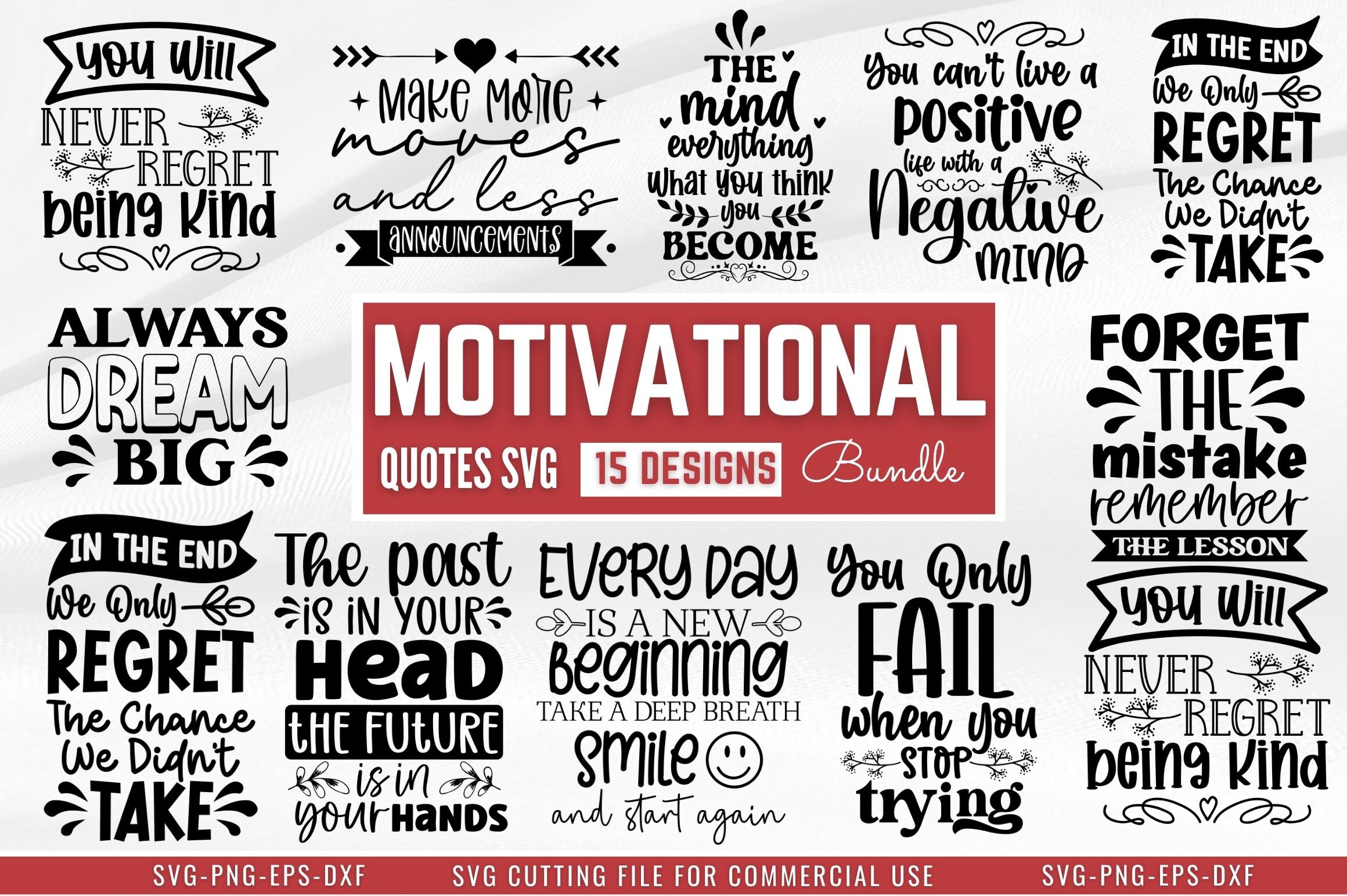 Motivational Quotes SVG Bundle Graphic by Styled Stock Mock · Creative ...