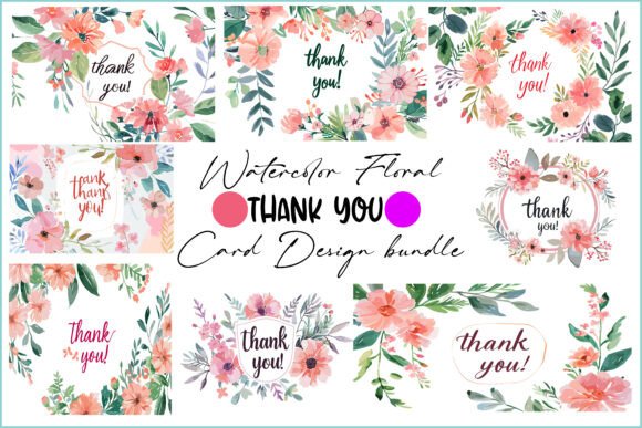 Thank You Card Set - Watercolor