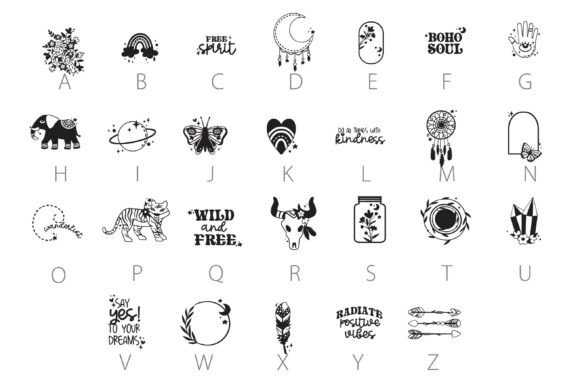 Boho Soul Dingbats Font - Preview 3