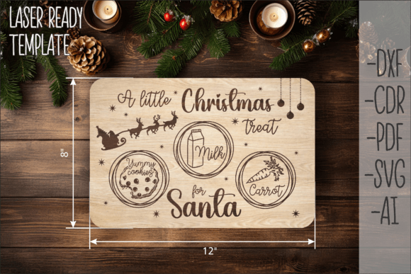 Christmas Cookie Tray SVG laser cut file