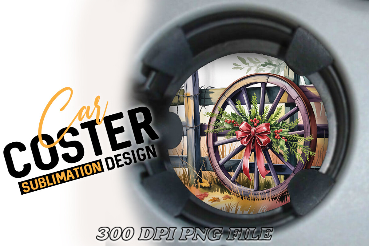 Christmas Wreath Car Coaster PNG