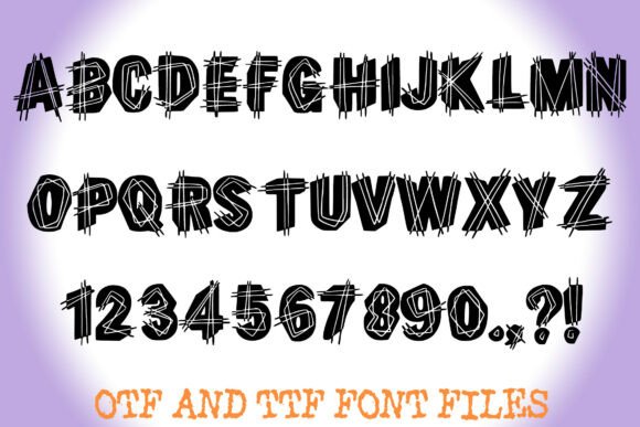 Crosshatch Chaos Font - Preview 1