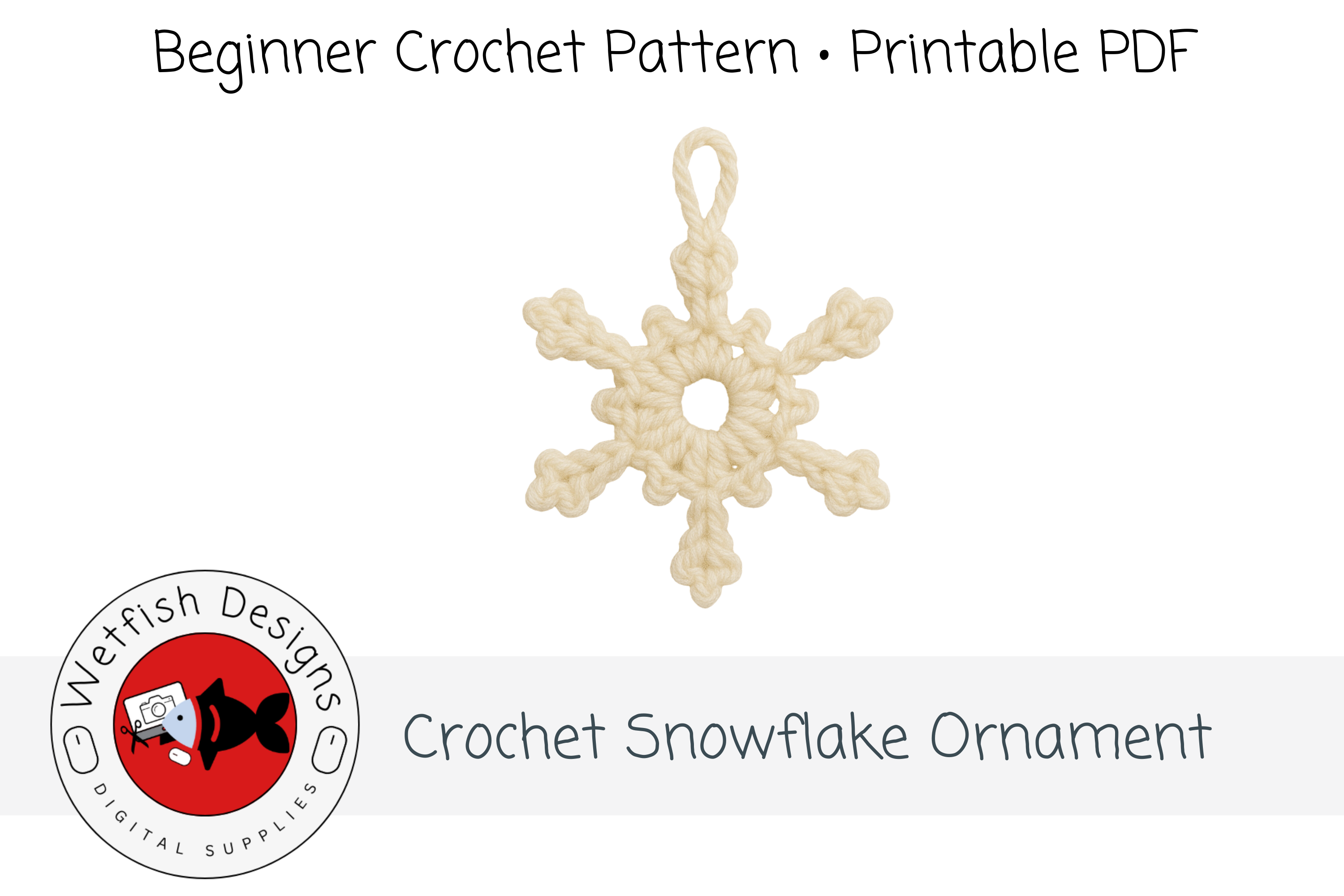 Easy Crochet Snowflake Ornament Pattern