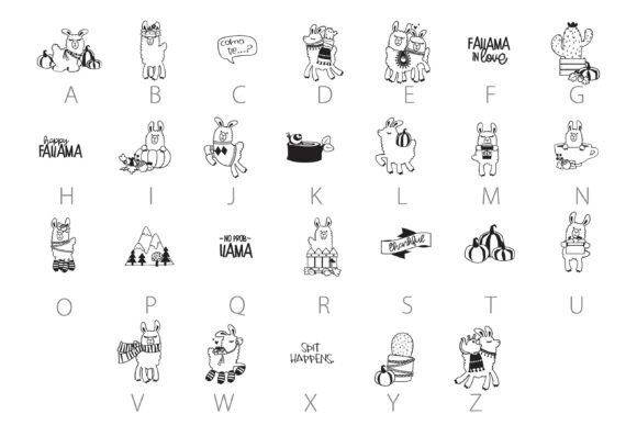 Fallama Dingbats Font PNG with transparent background - Preview 2