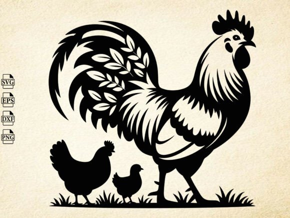 Floral Chicken SVG, Floral Chicken Svg Graphic Crafts By Dream Hill