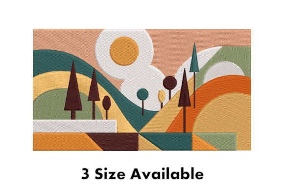 Geometric Landscape Scene