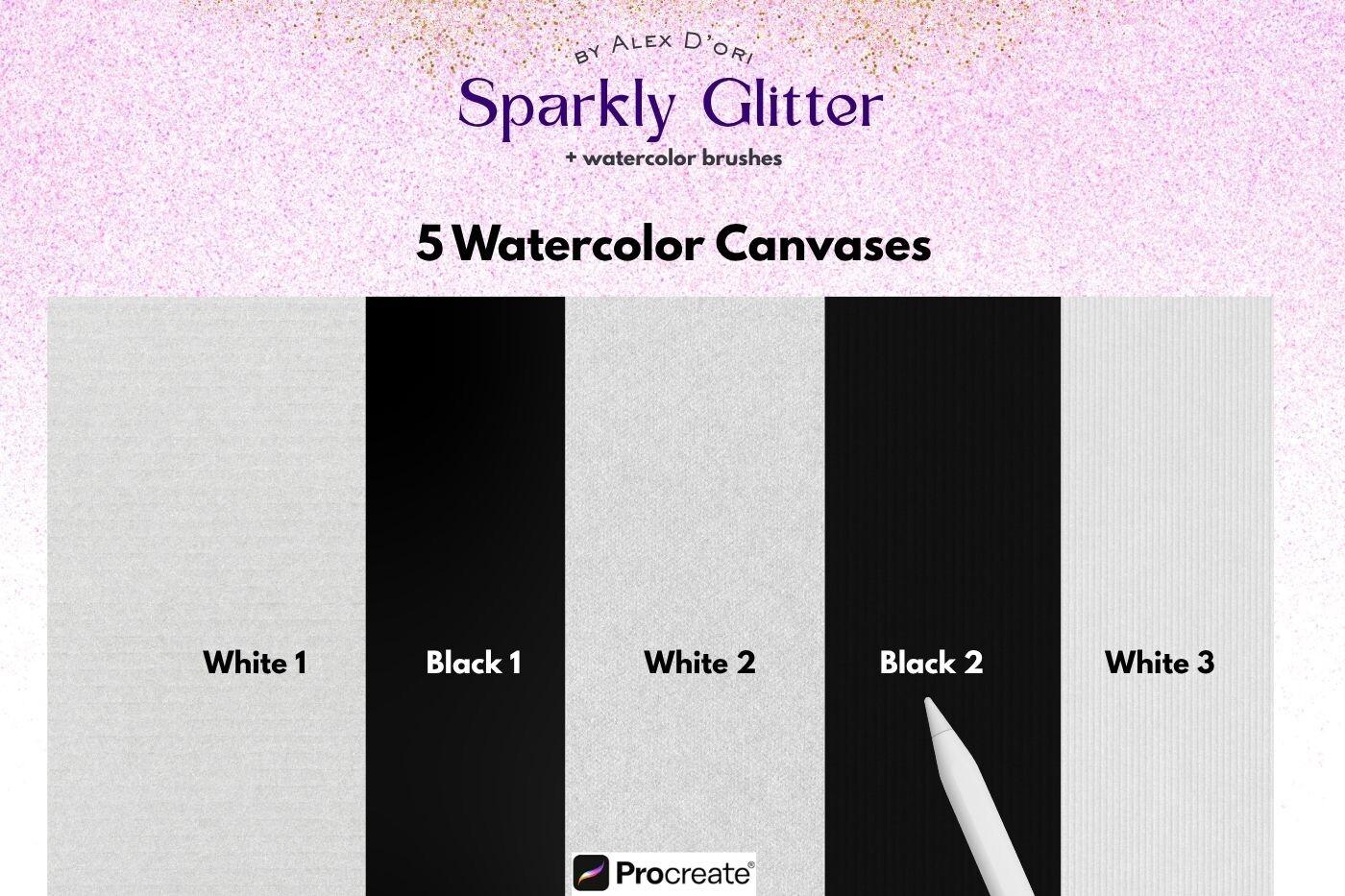 Glitter Watercolor Procreate Brushes 80 - photo 6