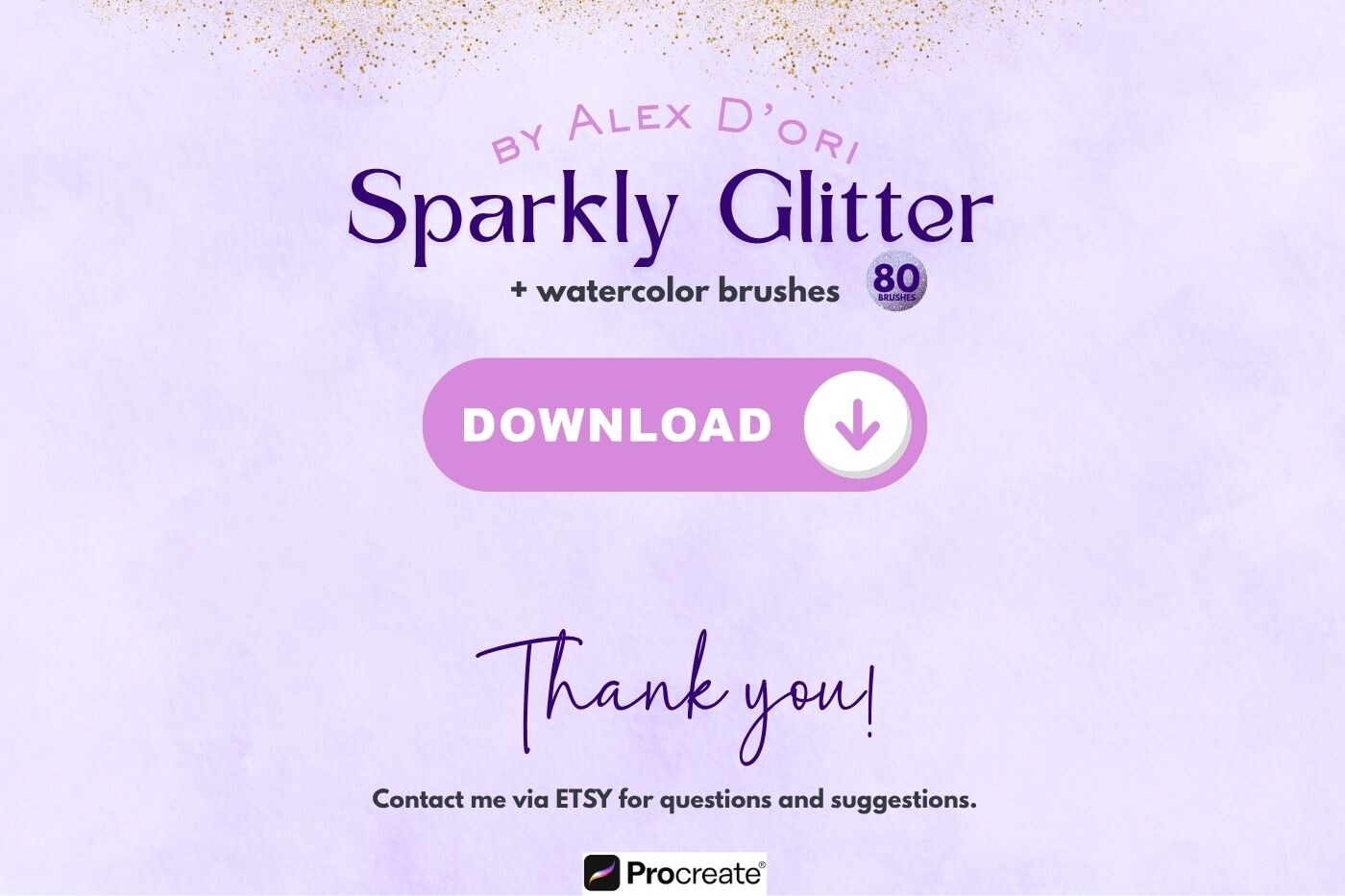 Glitter Watercolor Procreate Brushes 80 - photo 7