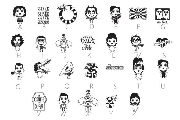 Gothic Tea Party Dingbats Font PNG with transparent background - Preview 3