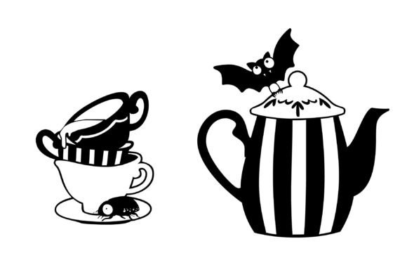 Gothic Tea Party Dingbats Font PNG with transparent background - Preview 5