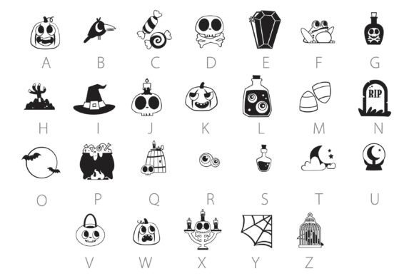 Lil' Monsters Dingbats Font PNG with transparent background - Preview 3