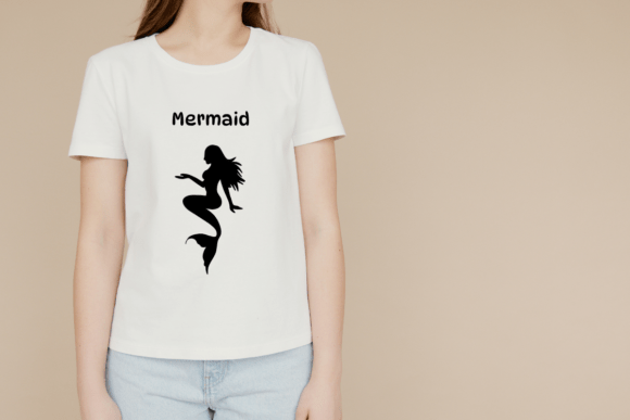 Mermaid Silhouette Font PNG with transparent background - Preview 4
