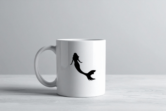 Mermaid Silhouette Font PNG with transparent background - Preview 5