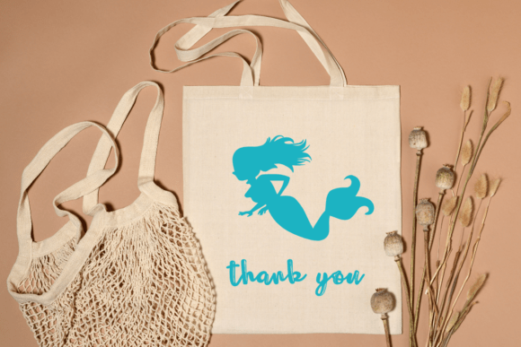 Mermaid Silhouette Font PNG with transparent background - Preview 6