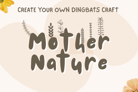 Petaline Dingbat Font PNG with transparent background - Preview 1