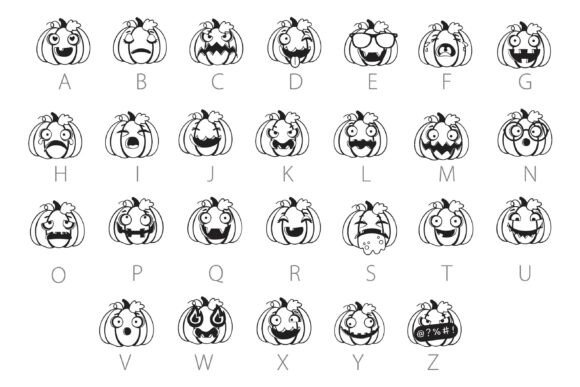 Pumpkin Peeps Dingbats Font PNG with transparent background - Preview 3