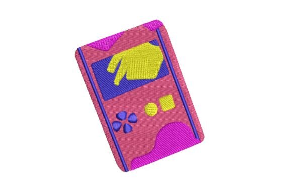 Retro 80s/90s Handheld Video Game Console Embroidery Design