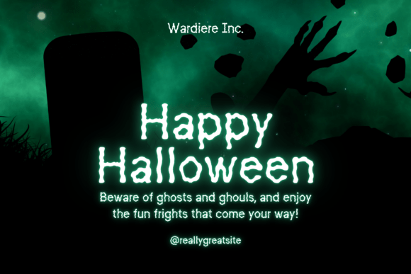 Slime Ghost Font PNG with transparent background - Preview 2