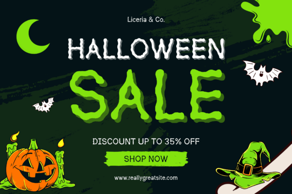 Slime Ghost Font PNG with transparent background - Preview 3
