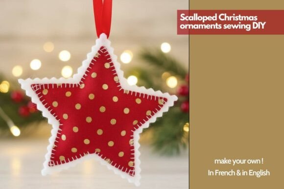 Sewing DIY Scalloped Christmas Ornements