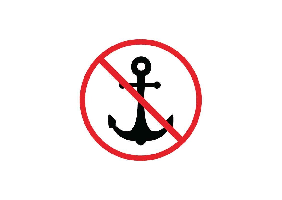 Warning Sign Icon, No Anchoring