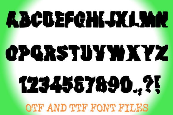 Bitten Gnawed Font - Preview 1