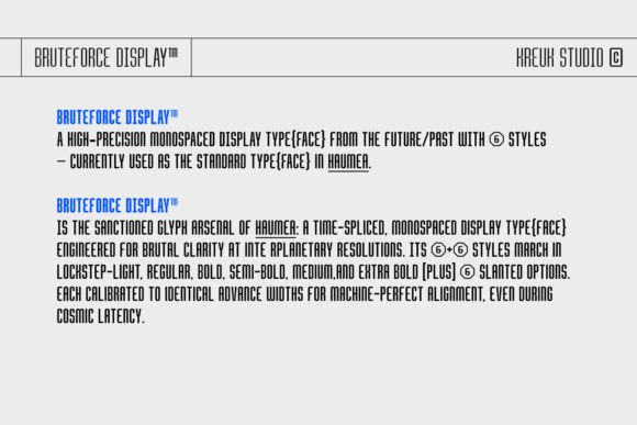 Bruteforce Display Font - Preview 1