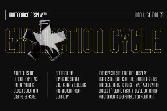 Bruteforce Display Font - Preview 3