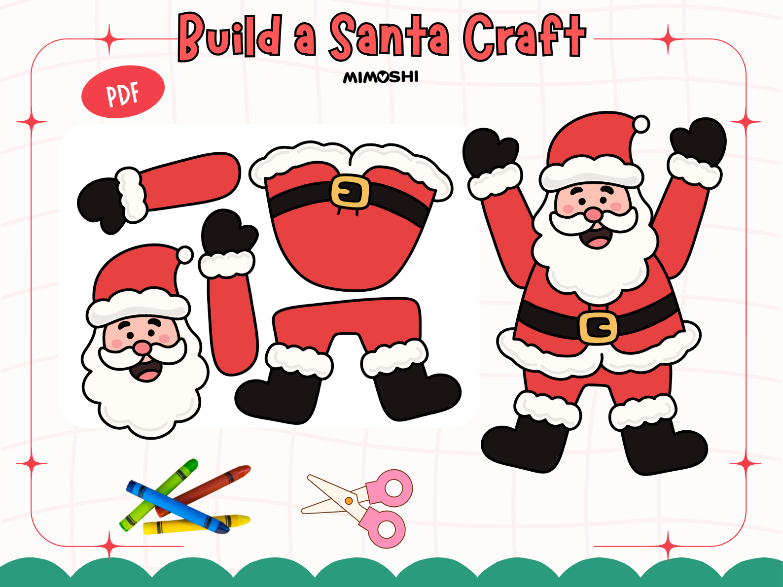 Build a Santa Craft Printable for Kids