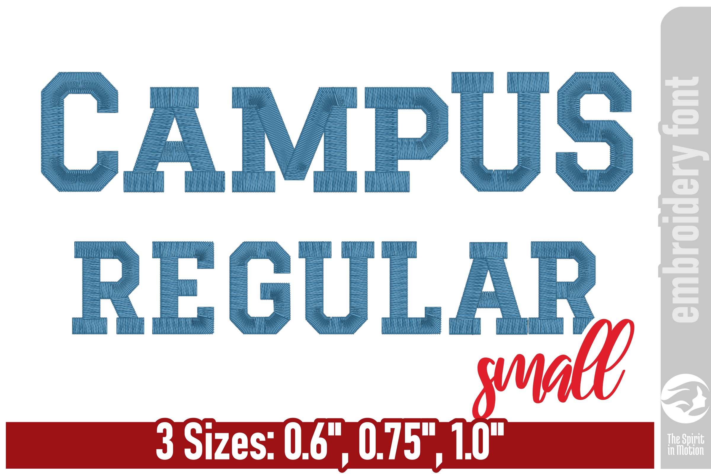 Campus Regular Varsity Embroidery Font