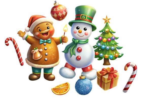 Cute 3d Christmas Clipart Bundle Png Graphics