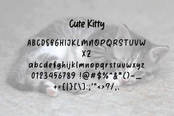 Cute Kitty Font - Preview 1