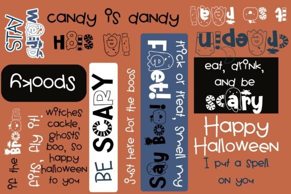 Cutie Halloween Trio Font - Preview 2
