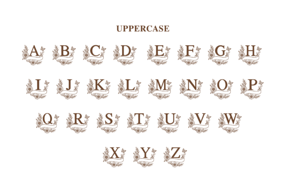 Daisy Flower Monogram Font - Preview 6